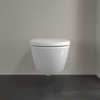 Унитаз подвесной с сидением Villeroy&Boch Subway 3.0, с TwistFlush, Альпийский белый, CeramicPlus, 4670TSR1