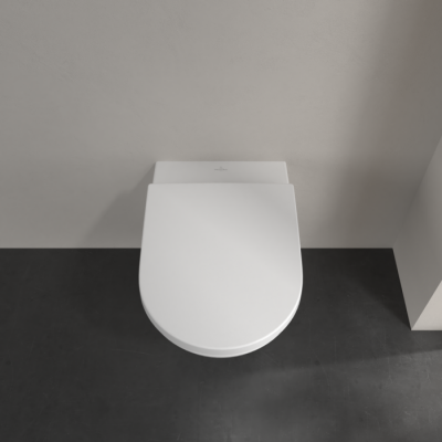 Унитаз подвесной с сидением Villeroy&Boch Subway 3.0, с TwistFlush, Альпийский белый, CeramicPlus, 4670TSR1