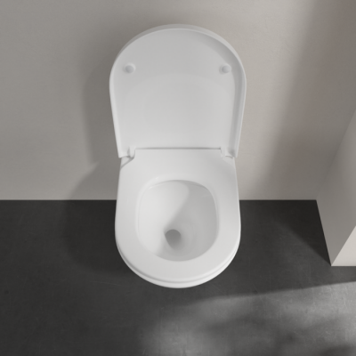 Унитаз подвесной с сидением Villeroy&Boch Subway 3.0, с TwistFlush, Альпийский белый, CeramicPlus, 4670TSR1