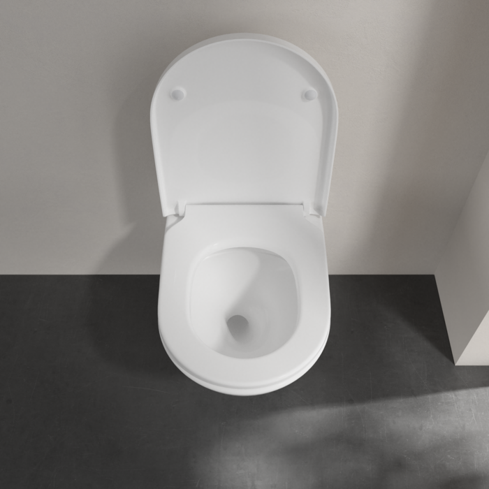 Унитаз подвесной с сидением Villeroy&Boch Subway 3.0, с TwistFlush, Альпийский белый, CeramicPlus, 4670TSR1