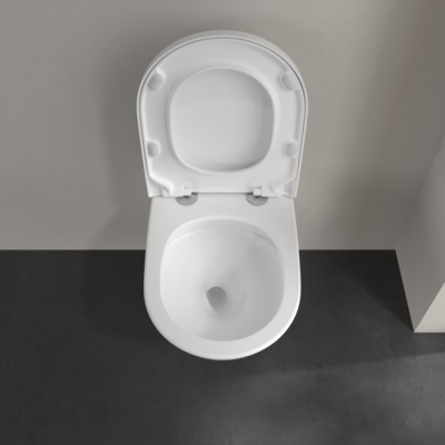 Унитаз подвесной с сидением Villeroy&Boch Subway 3.0, с TwistFlush, Альпийский белый, CeramicPlus, 4670TSR1