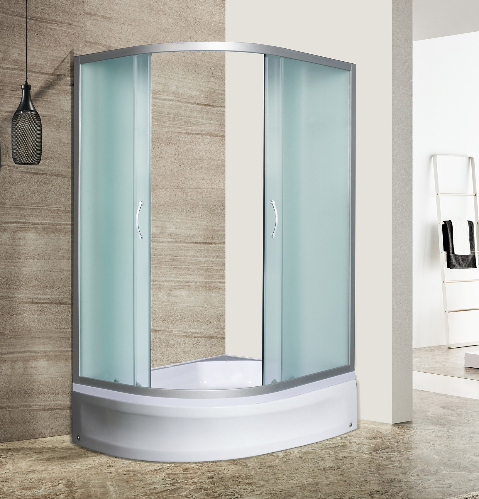 Душевой уголок с поддоном хром 90x70х194см River DON 90/70/24 MT R