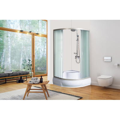 Душевой уголок с поддоном хром 90x90х191см River DON LIGHT 90/15 MT
