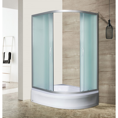 Душевой уголок с поддоном хром 120x90х185см River DON XL 120/90/24 MT L