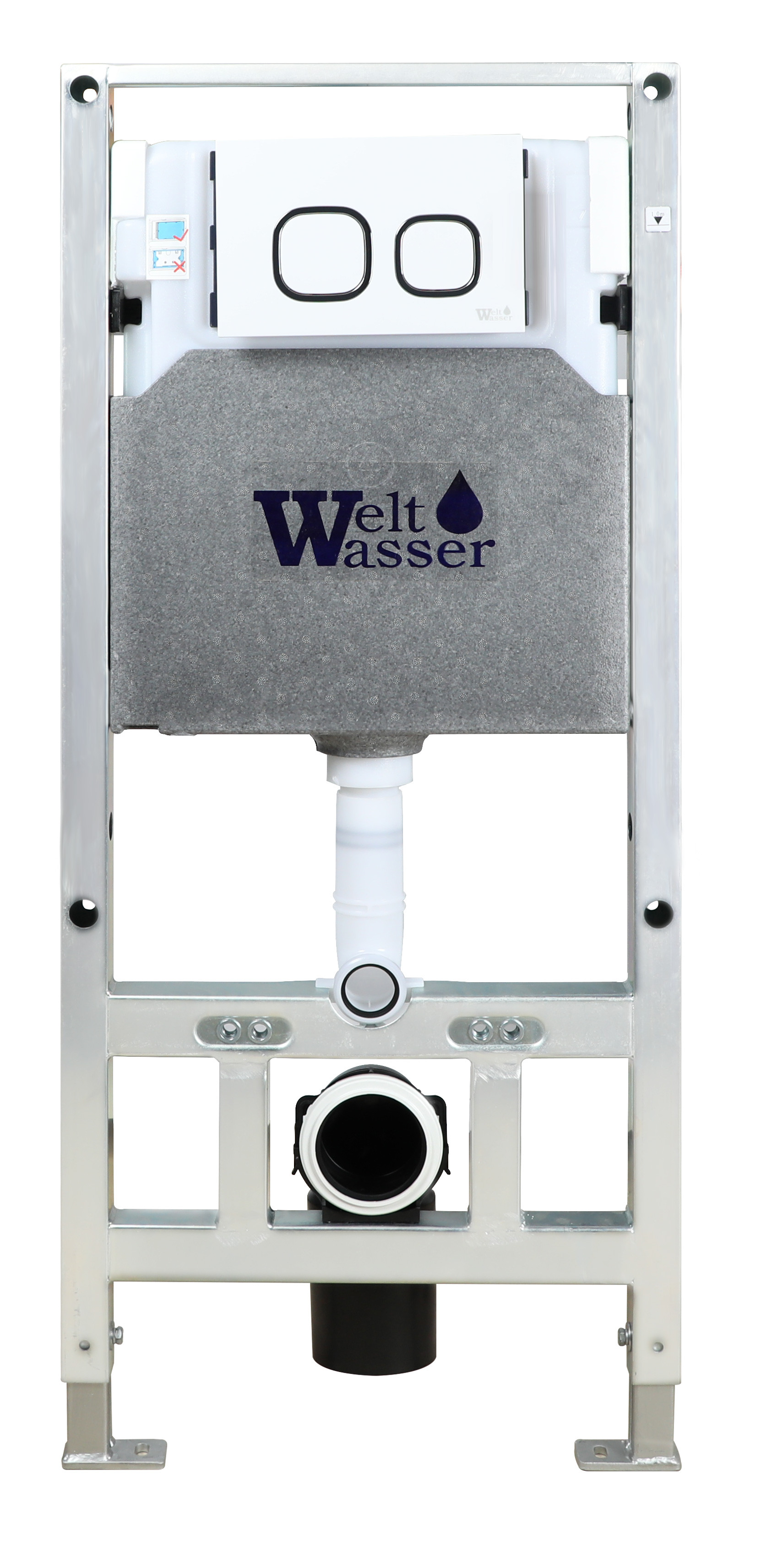 Инсталляция для подвесного унитаза с кнопкой Welt Wasser WW AMBERG 506 ST + WT