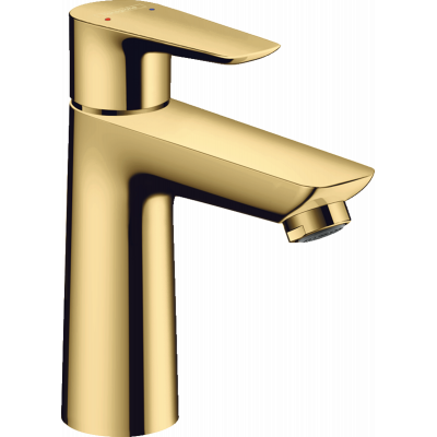Смеситель для раковины Hansgrohe Talis E 110, однорычажный, со сливным гарнитуром, полированное золото, 71710990