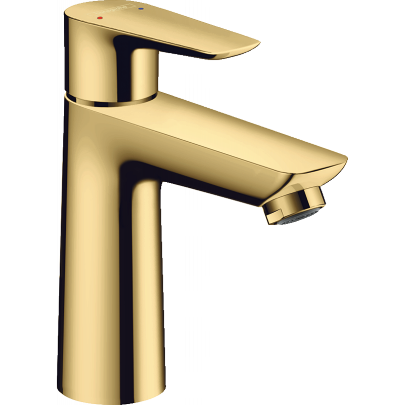 Смеситель для раковины Hansgrohe Talis E 110, однорычажный, со сливным гарнитуром, полированное золото, 71710990