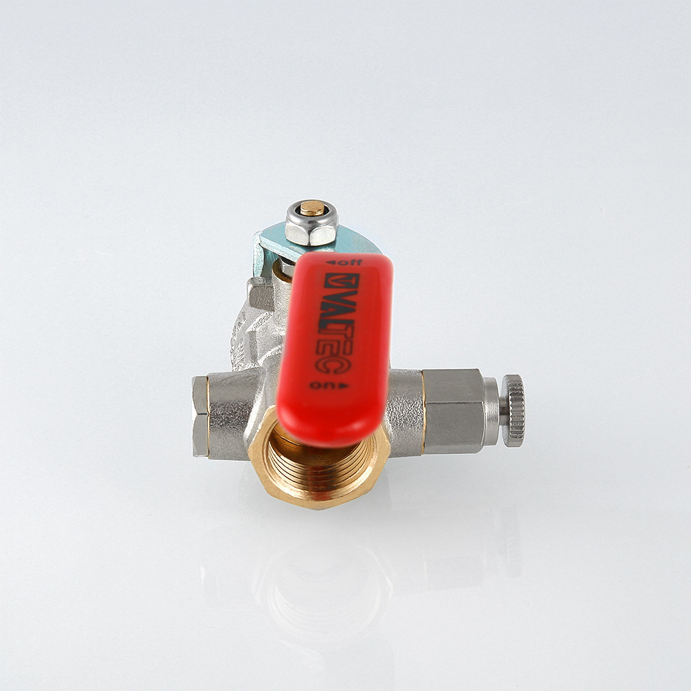 Кран шаровой Valtec BASE с дренажем и воздухоотводчиком 1" VT.245.N.06