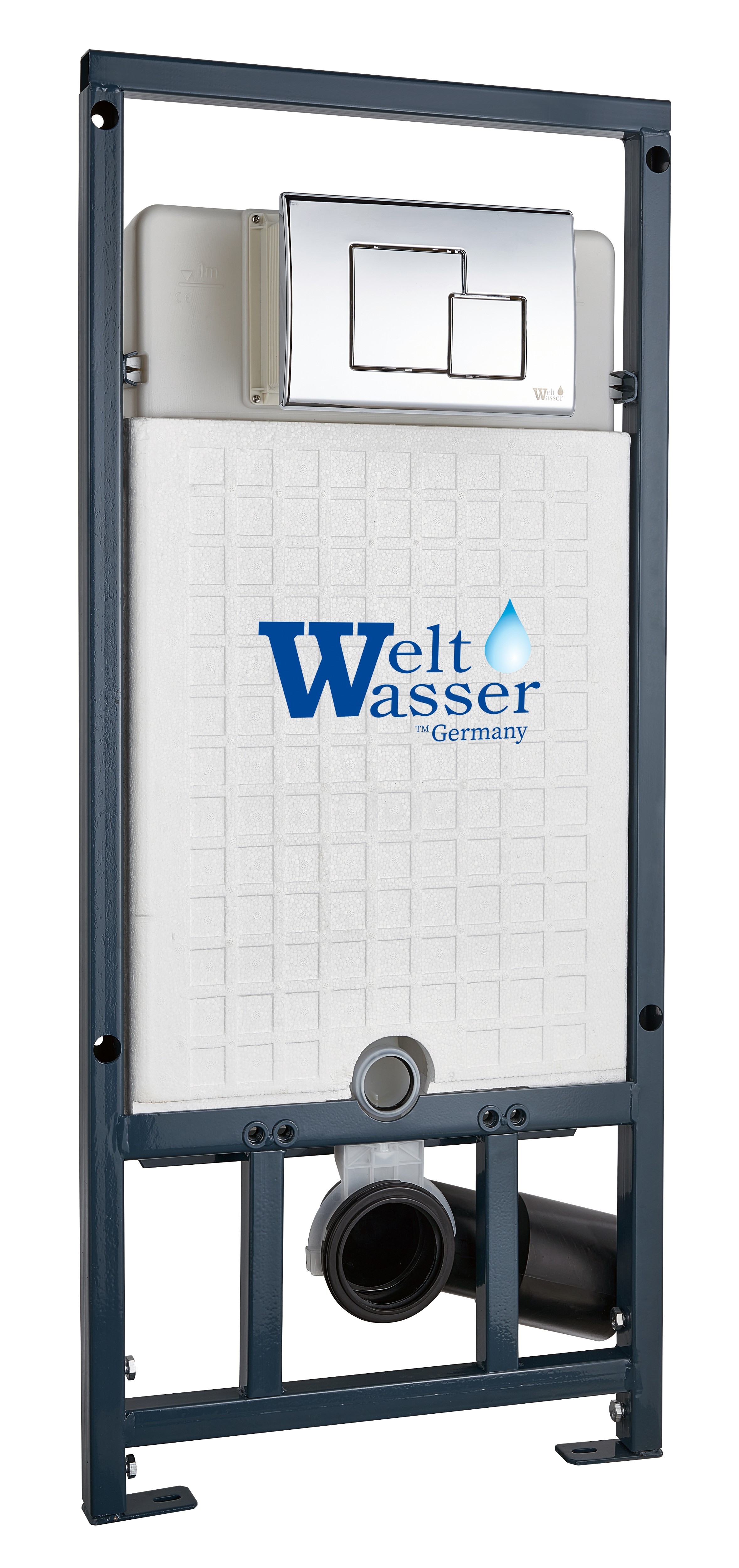 Комплект: Инсталляция, подвесной унитаз и кнопка Welt Wasser MARBERG 507 + BAARBACH 004 GL-WT + MAR 507 SE