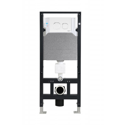 Комплект: Инсталляция, подвесной унитаз и кнопка Welt Wasser AMBERG 506 + ERLENBACH 004 GL-WT + AMBERG RD-WT