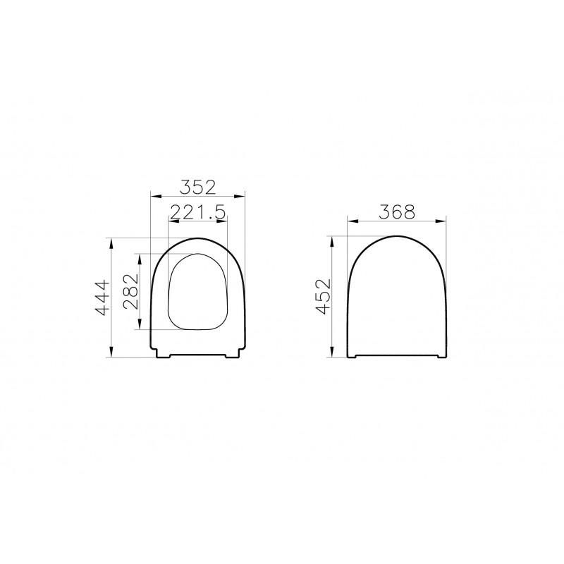 Подвесной унитаз Vitra Mia Round SmoothFlush, безободковый, 7510B003-0075
