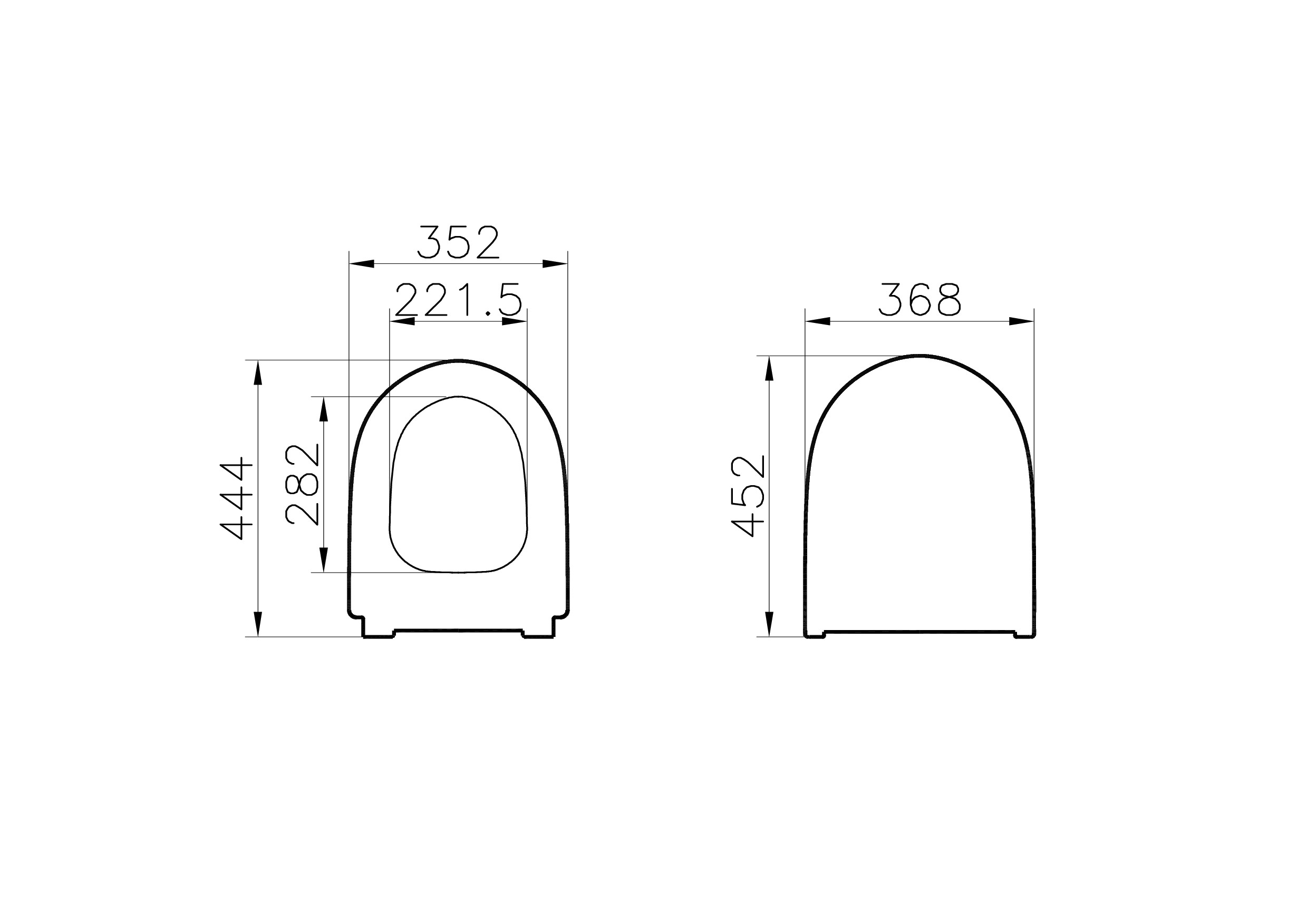 Подвесной унитаз Vitra Mia Round SmoothFlush, безободковый, 7510B003-0075