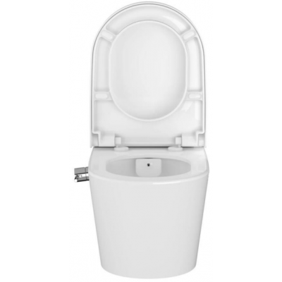 Безободковый подвесной унитаз VitrA Nest c биде, смесителем, с бачком VitrA Fresh, сиденье микролифт, 5176B003-6233