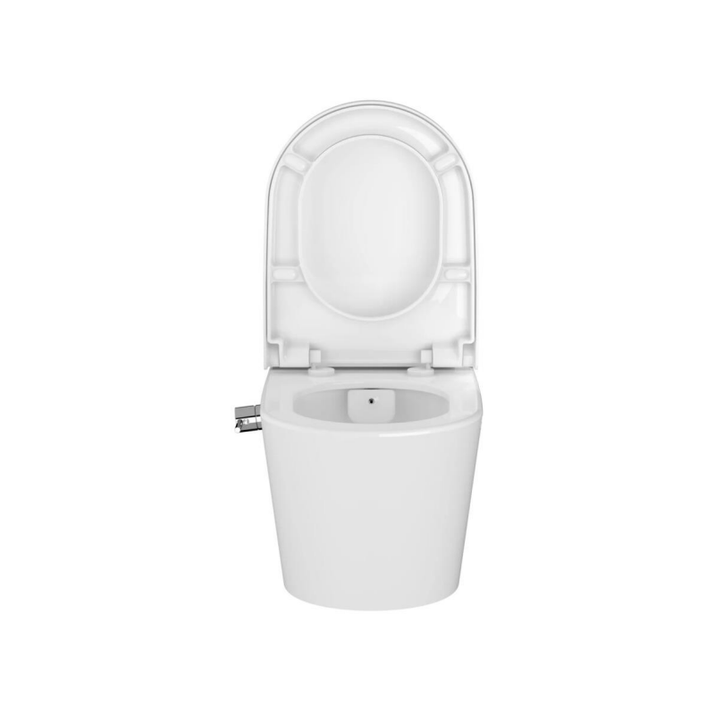 Безободковый подвесной унитаз VitrA Nest c биде, смесителем, с бачком VitrA Fresh, сиденье микролифт, 5176B003-6233