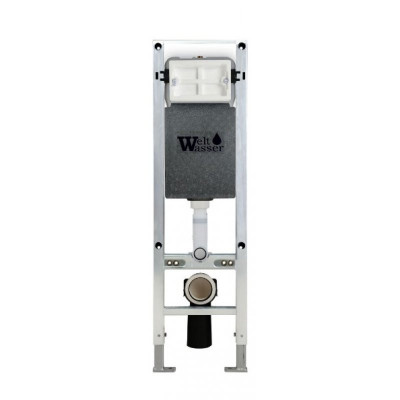 Комплект: Инсталляция, подвесной унитаз и кнопка Welt Wasser AMBERG 350 ST + HOFBACH 004 GL-WT + AMBERG RD-MT CR