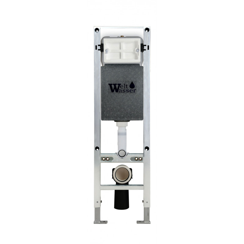 Комплект: Инсталляция, подвесной унитаз и кнопка Welt Wasser AMBERG 350 ST + JECKENBACH 004 GL-WT + AMBERG RD-BL