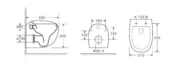 Комплект: Инсталляция, подвесной унитаз и кнопка Welt Wasser AMBERG 350 ST + JECKENBACH 004 GL-WT + AMBERG RD-CR