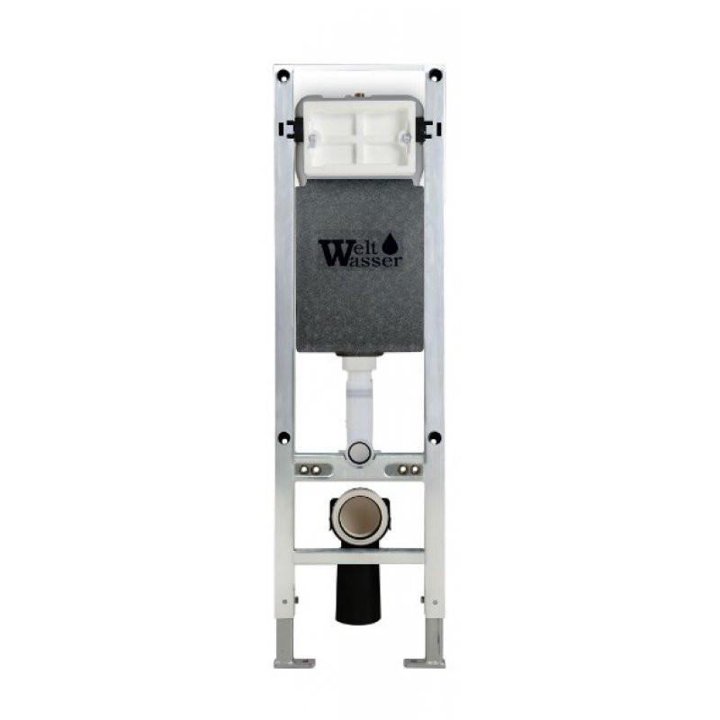 Комплект: Инсталляция, подвесной унитаз и кнопка Welt Wasser AMBERG 350 ST + KEHLBACH 004 GL-WT + AMBERG RD-CR