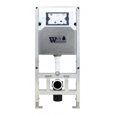 Комплект: Инсталляция, подвесной унитаз и кнопка Welt Wasser AMBERG 506 ST + MERZBACH 004 MT-BL + AMBERG RD-MT CR