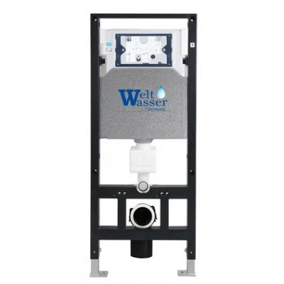 Комплект: Инсталляция, подвесной унитаз и кнопка Welt Wasser AMBERG 506 + MERZBACH 004 MT-WT + AMBERG RD-BL