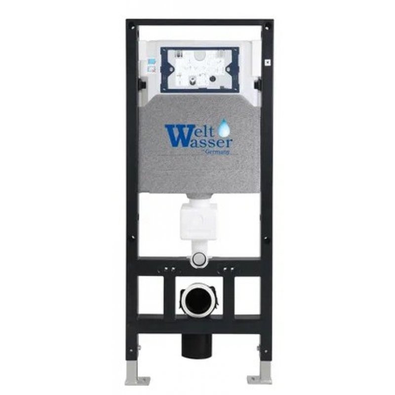 Комплект: Инсталляция, подвесной унитаз и кнопка Welt Wasser AMBERG 506 + MERZBACH 004 MT-WT + AMBERG RD-BL