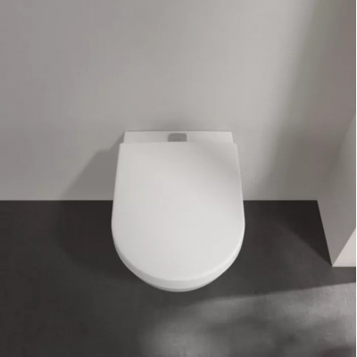 Унитаз подвесной Villeroy&Boch Subway 2.0, с открытым смывным краем, с ViFresh, Альпийский белый 5614A101