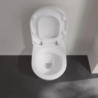 Унитаз подвесной Villeroy&Boch Subway 2.0, с открытым смывным краем, с ViFresh, Альпийский белый 5614A101