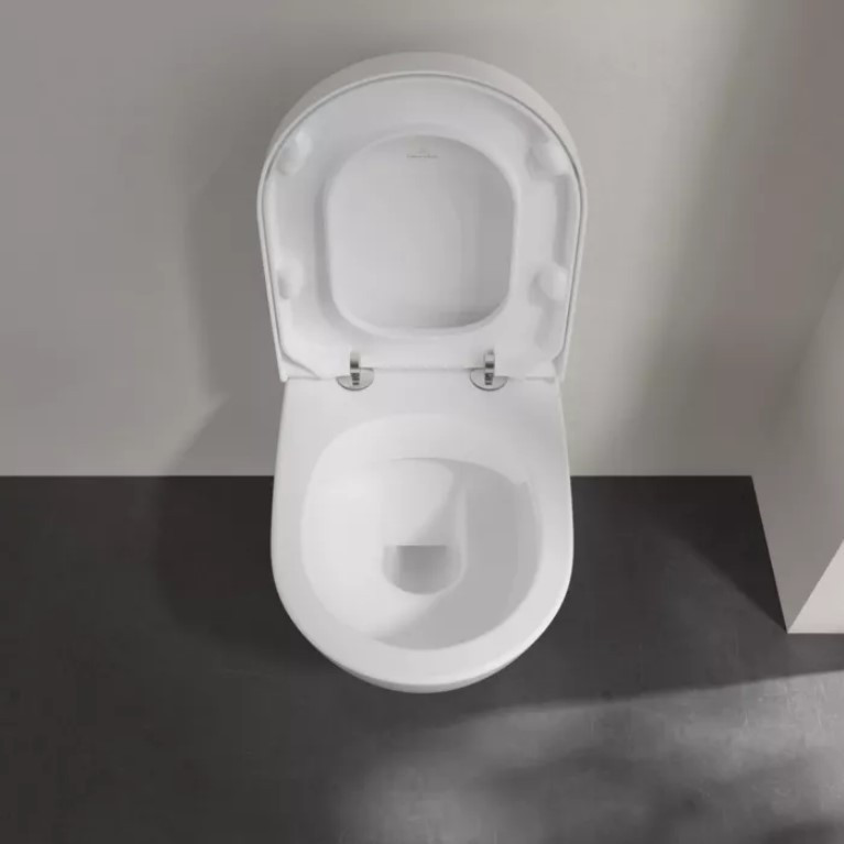 Унитаз подвесной Villeroy&Boch Subway 2.0, с открытым смывным краем, с ViFresh, Альпийский белый, AntiBac Ceramic Plus, 5614A1T2