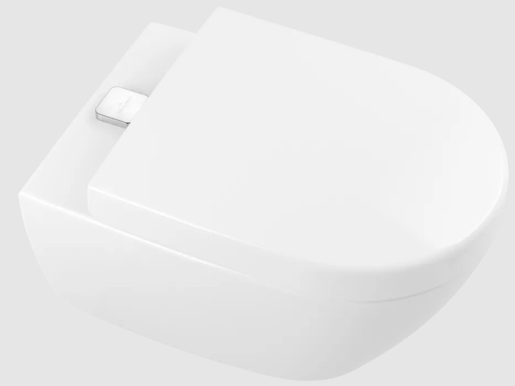 Унитаз подвесной Villeroy&Boch Subway 2.0, с открытым смывным краем, с ViFresh, Альпийский белый, Ceramic Plus, 5614A1R1