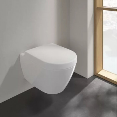 Унитаз подвесной Villeroy&Boch Subway 2.0, с открытым смывным краем, с ViFresh, Альпийский белый, Ceramic Plus, 5614A1R1