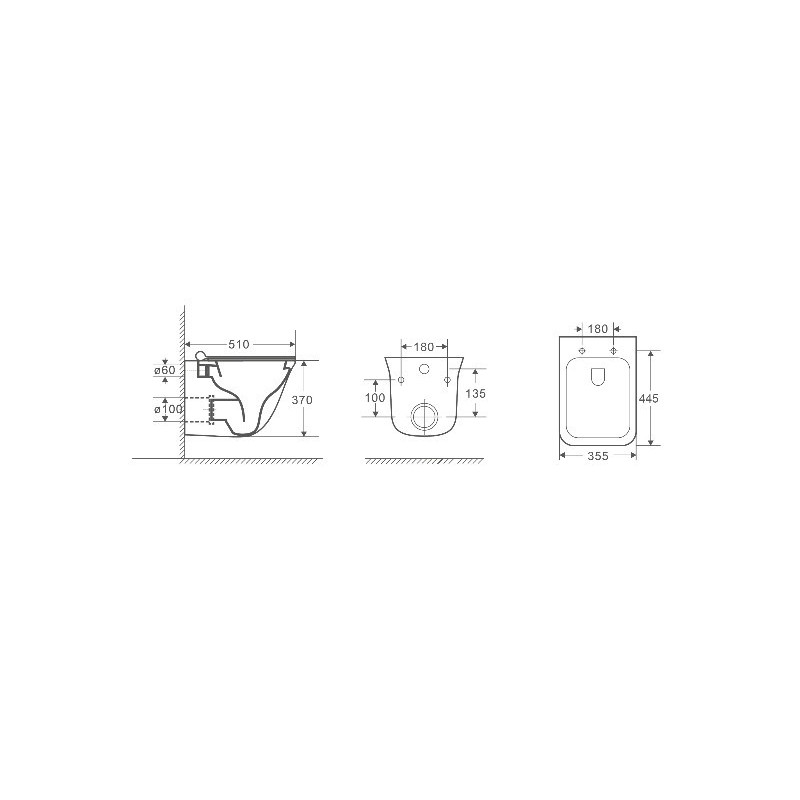 Комплект: Инсталляция, подвесной унитаз и кнопка Welt Wasser AMBERG 506 + ROTBACH 004 GL-WT + AMBERG RD-CR