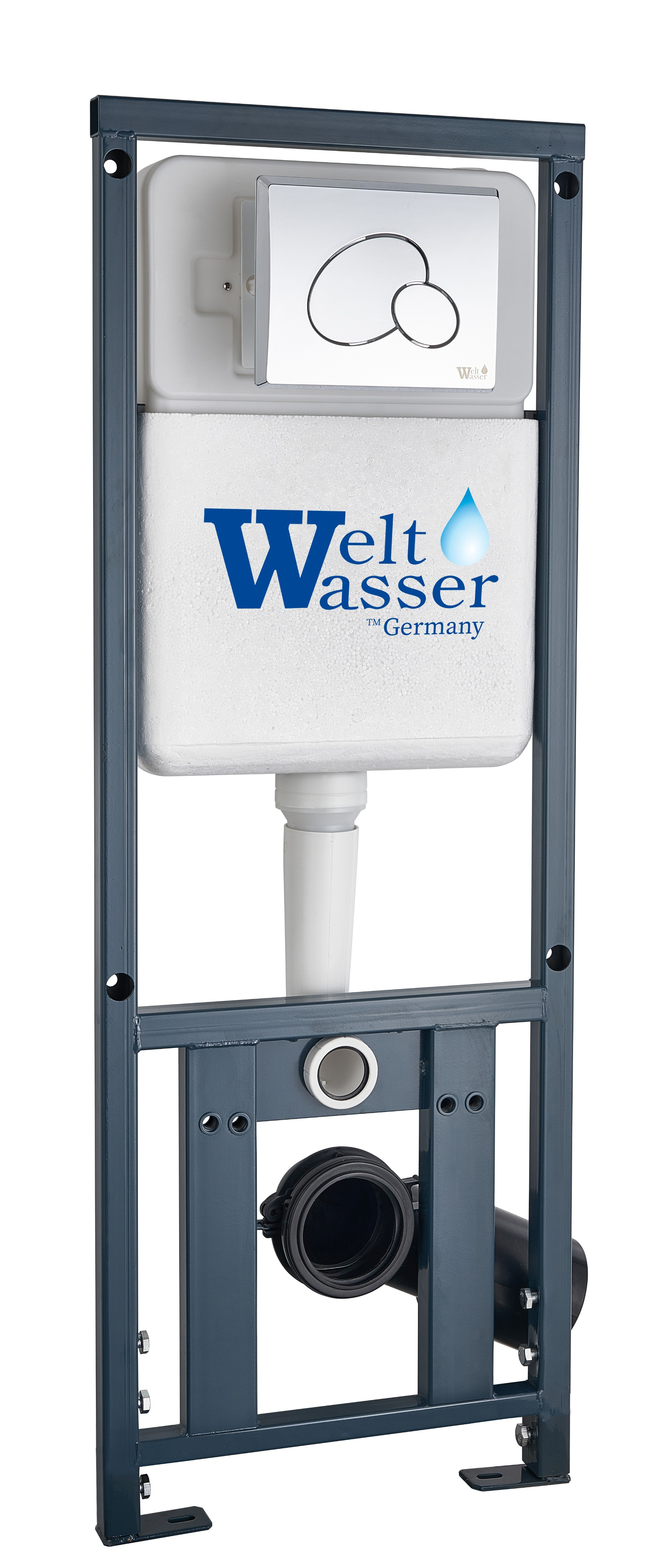Клавиша смыва черная Welt Wasser WW MARBERG 410 RD MT-BL