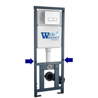 Клавиша смыва белая Welt Wasser WW MARBERG 410 SE MT-BL
