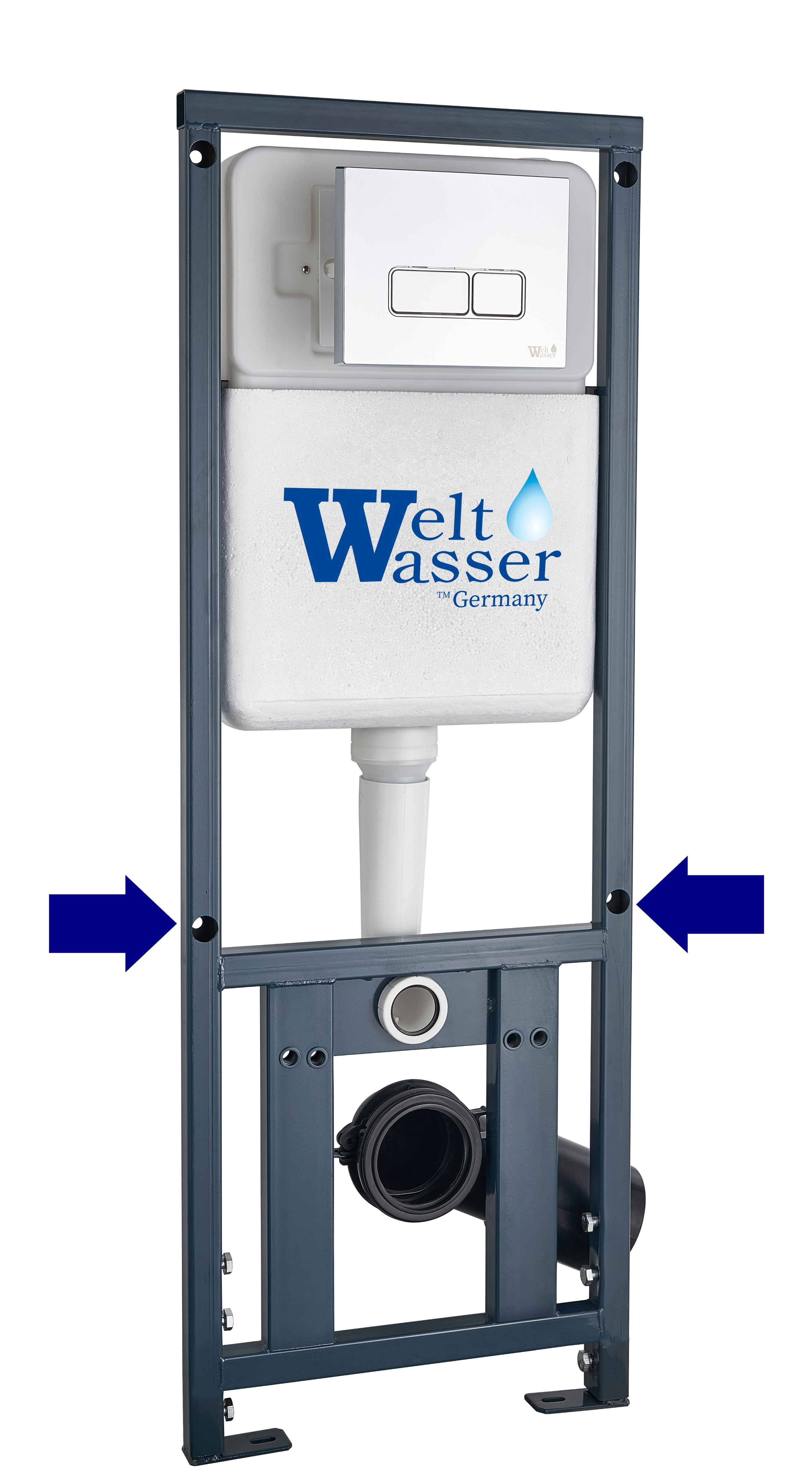 Клавиша смыва белая Welt Wasser WW MARBERG 410 SE MT-BL