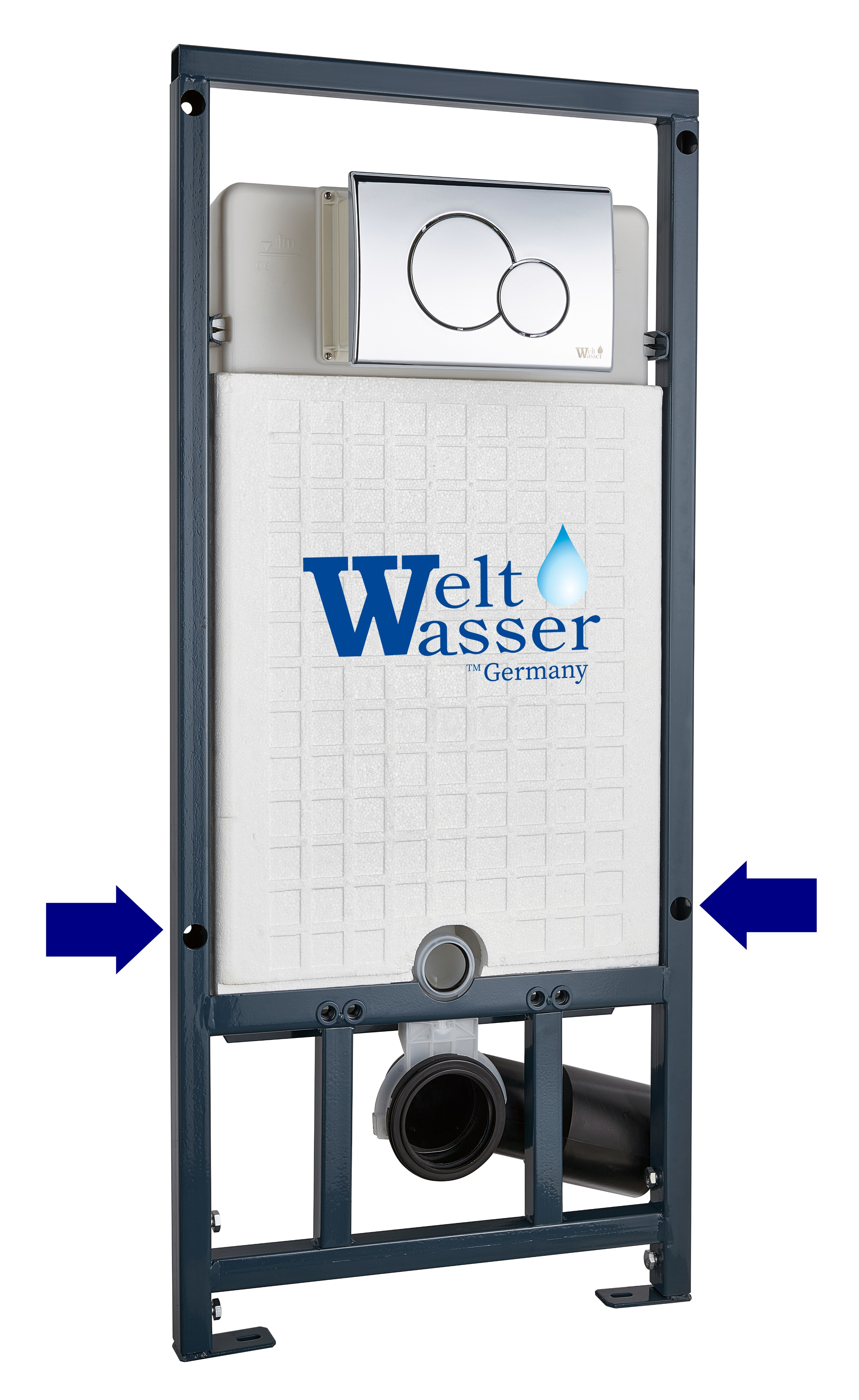 Клавиша смыва черная Welt Wasser WW MARBERG 507 RD MT-BL