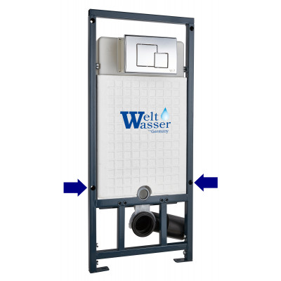 Клавиша смыва черная Welt Wasser WW MARBERG 507 SE MT-BL