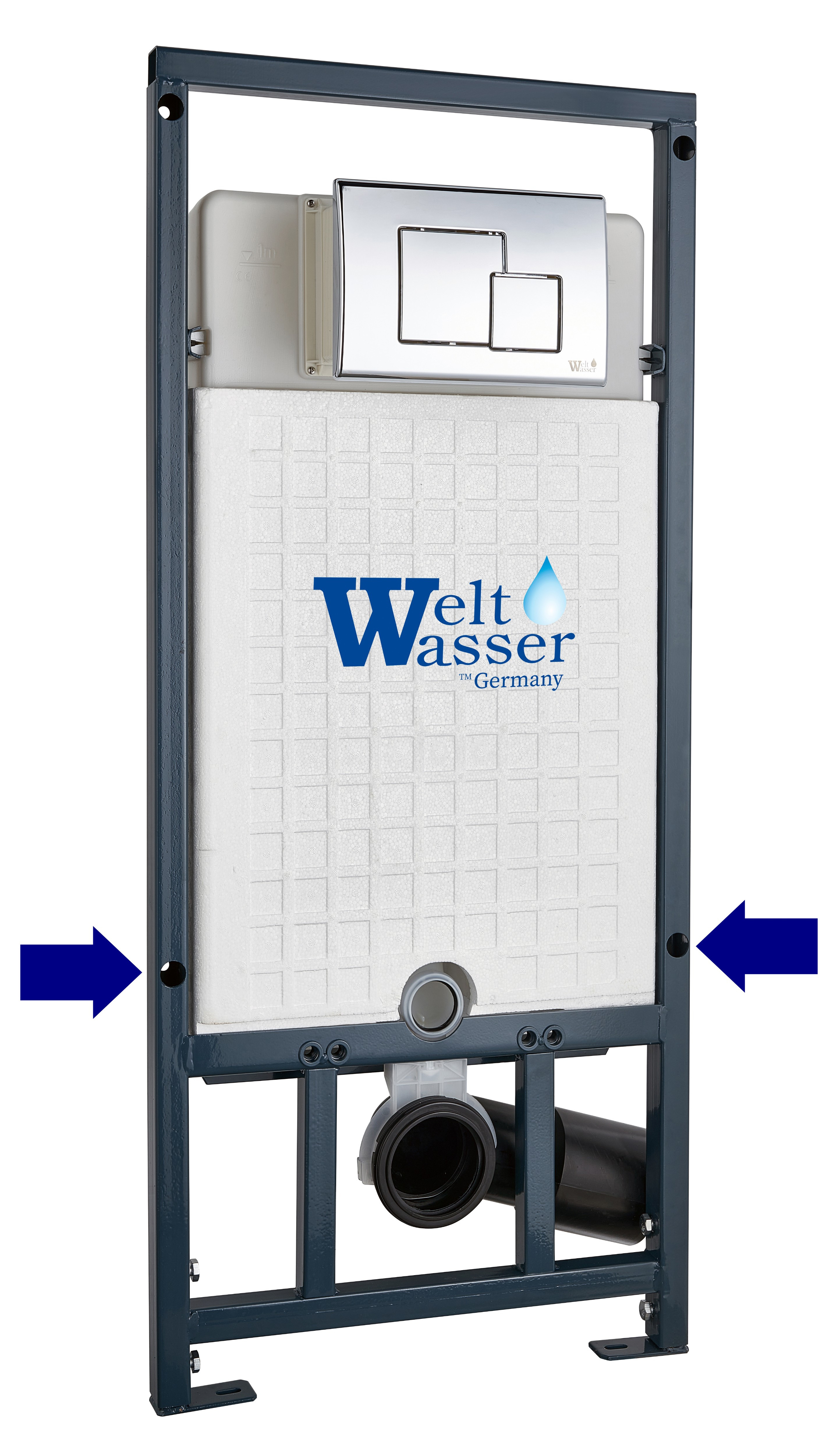 Клавиша смыва черная Welt Wasser WW MARBERG 507 SE MT-BL