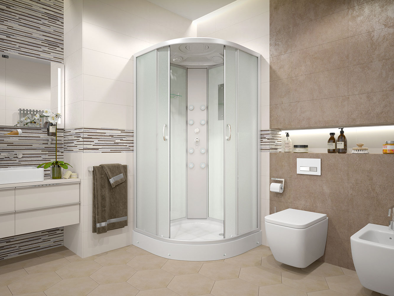 Душевая кабина Erlit Comfort ER3509PF-C3-RUS (900x900x2150)