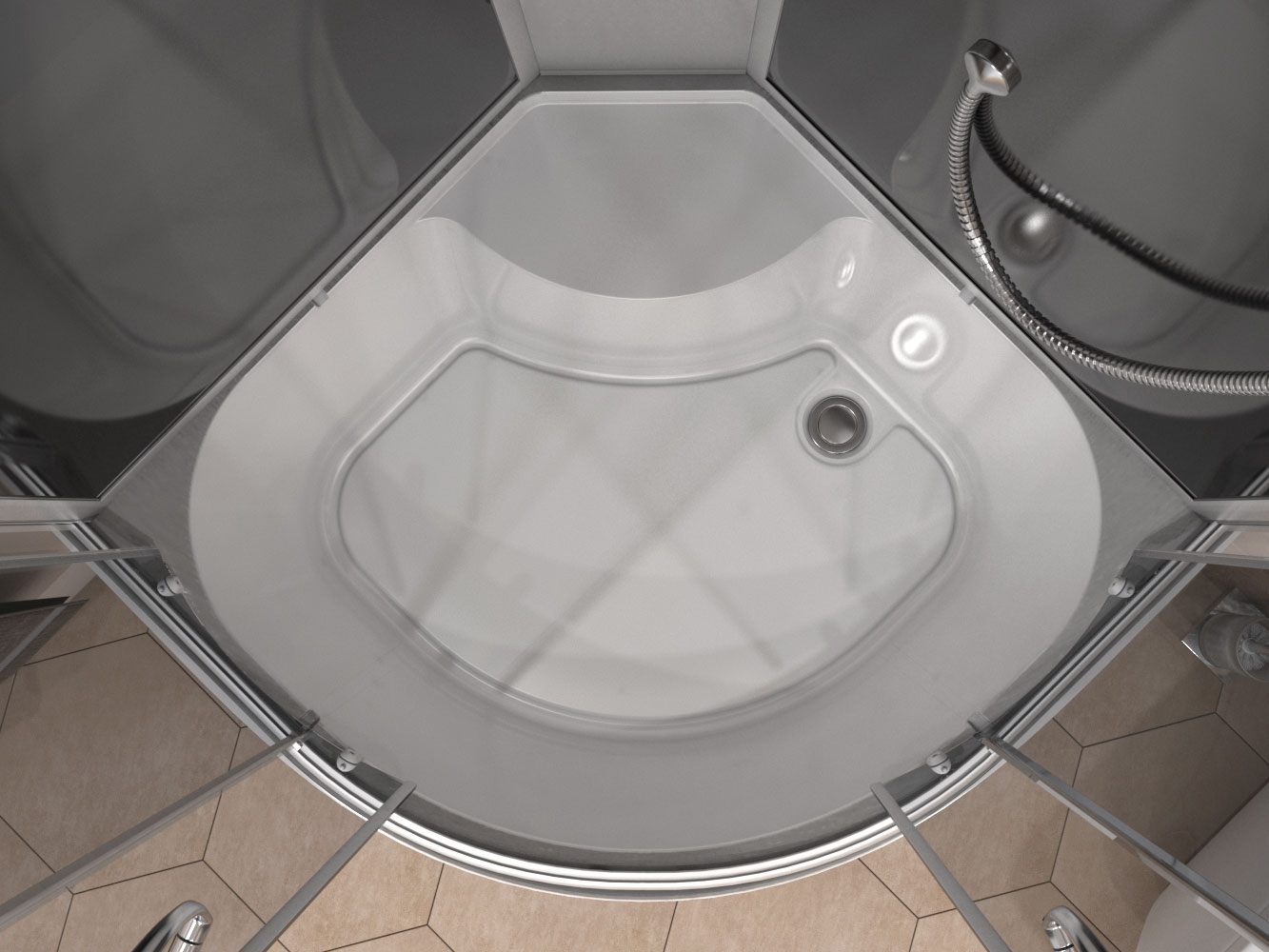 Душевая кабина Erlit Comfort ER3508TP-C4-RUS (800x800x2150)