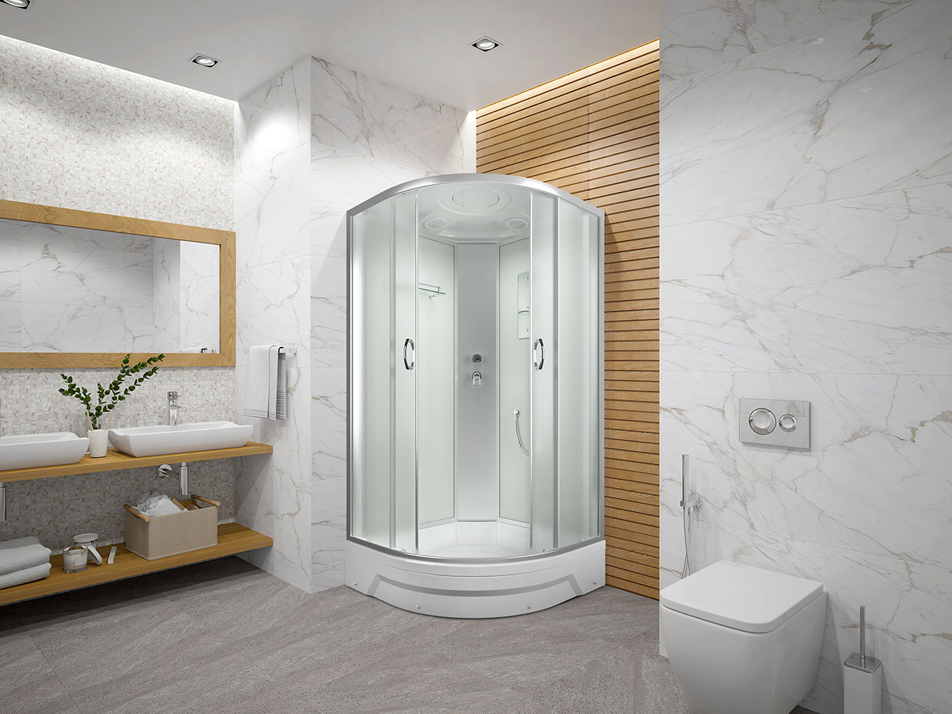 Душевая кабина Erlit Comfort ER350926-C3-RUS (900x900x2260)