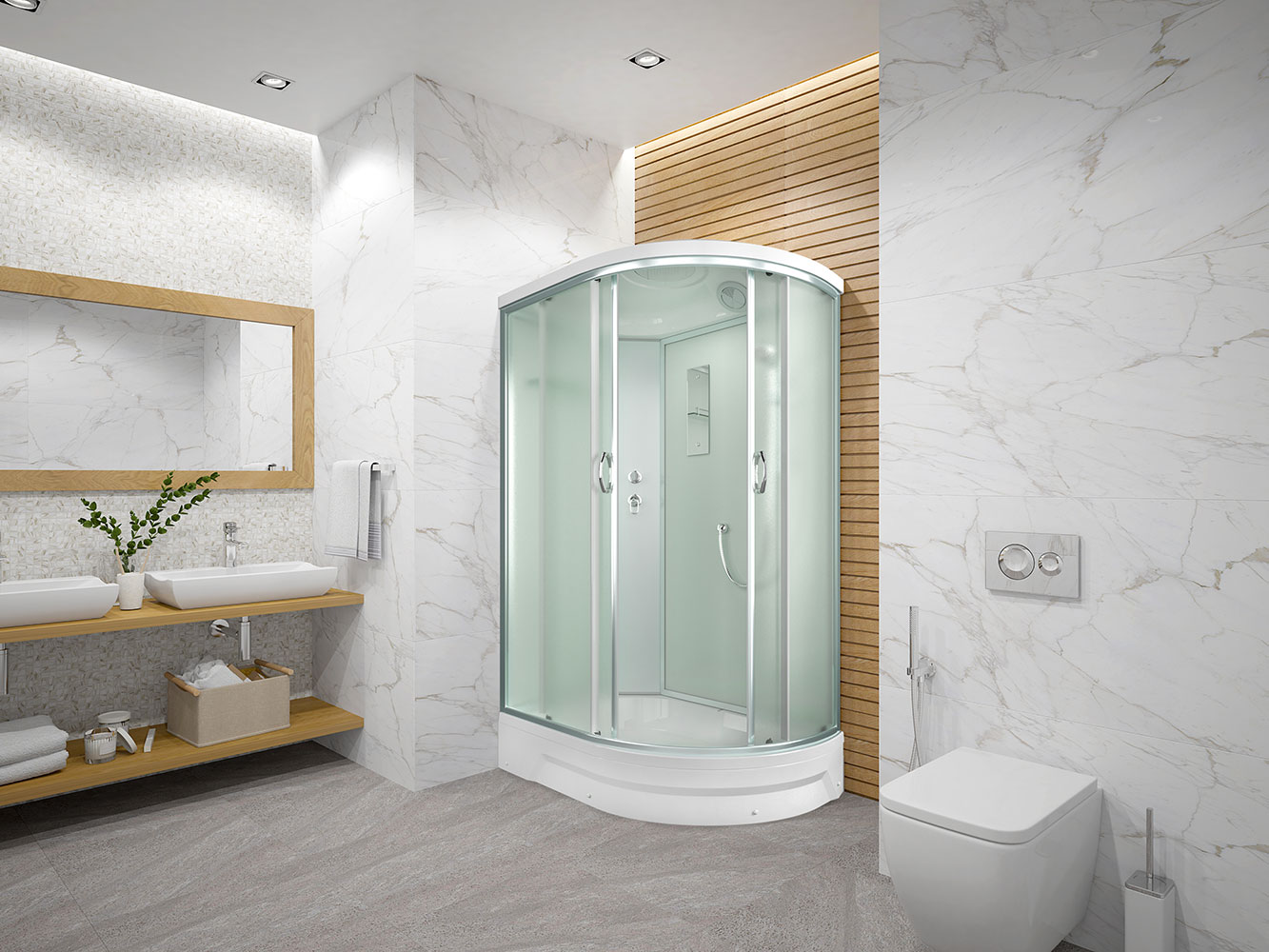Душевая кабина Erlit Comfort ER351226L-C3-RUS (1200x800x2260)