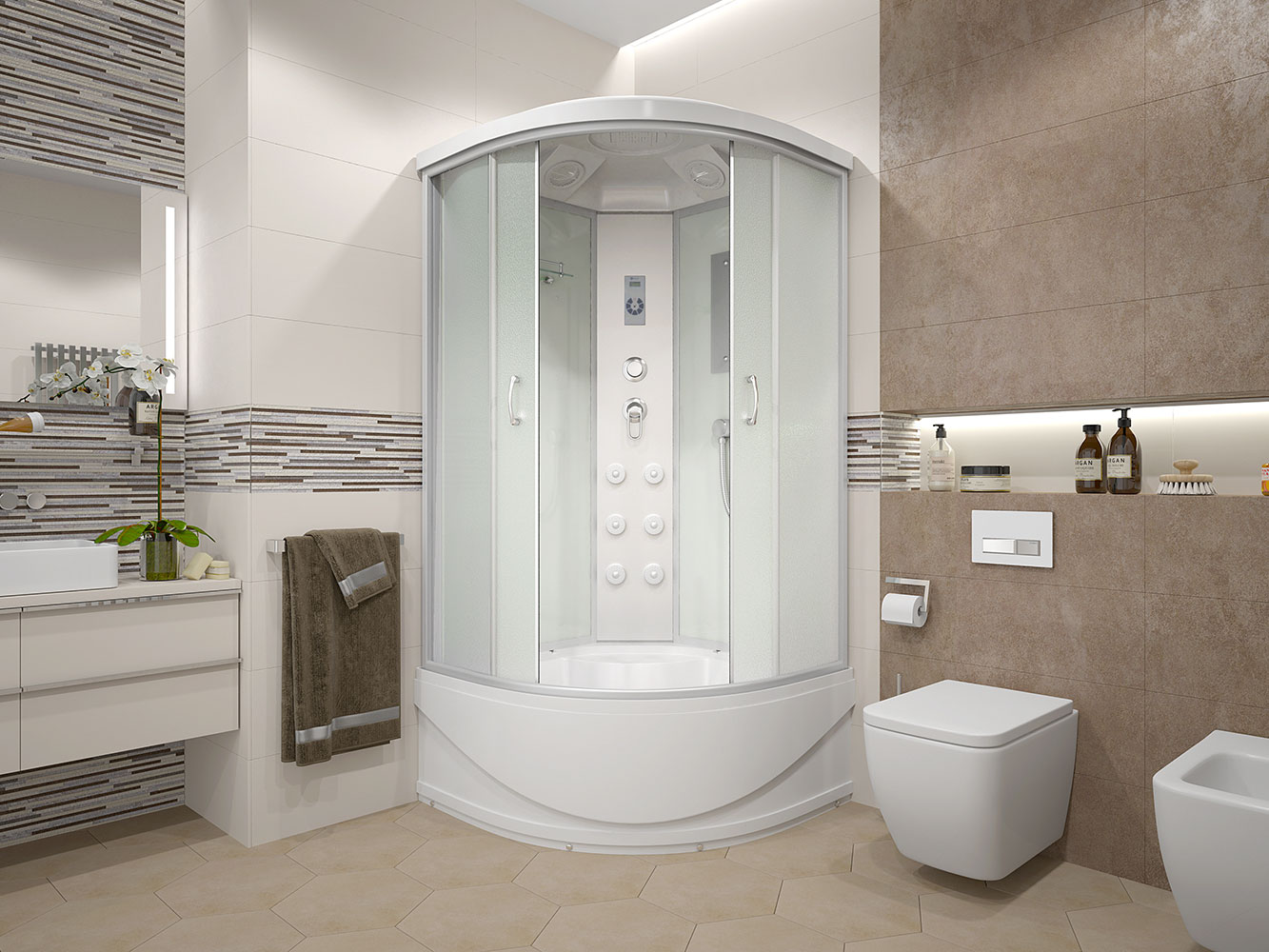 Душевая кабина Erlit Comfort ER4509TP-C3-RUS (900x900x2150)