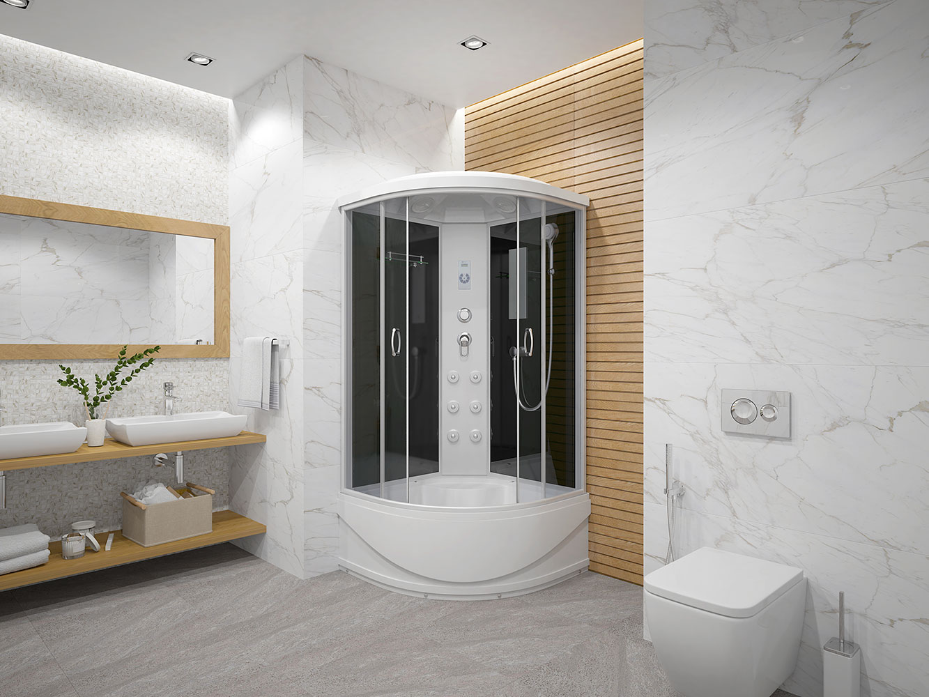 Душевая кабина Erlit Comfort ER4509TP-C4-RUS (900x900x2150)