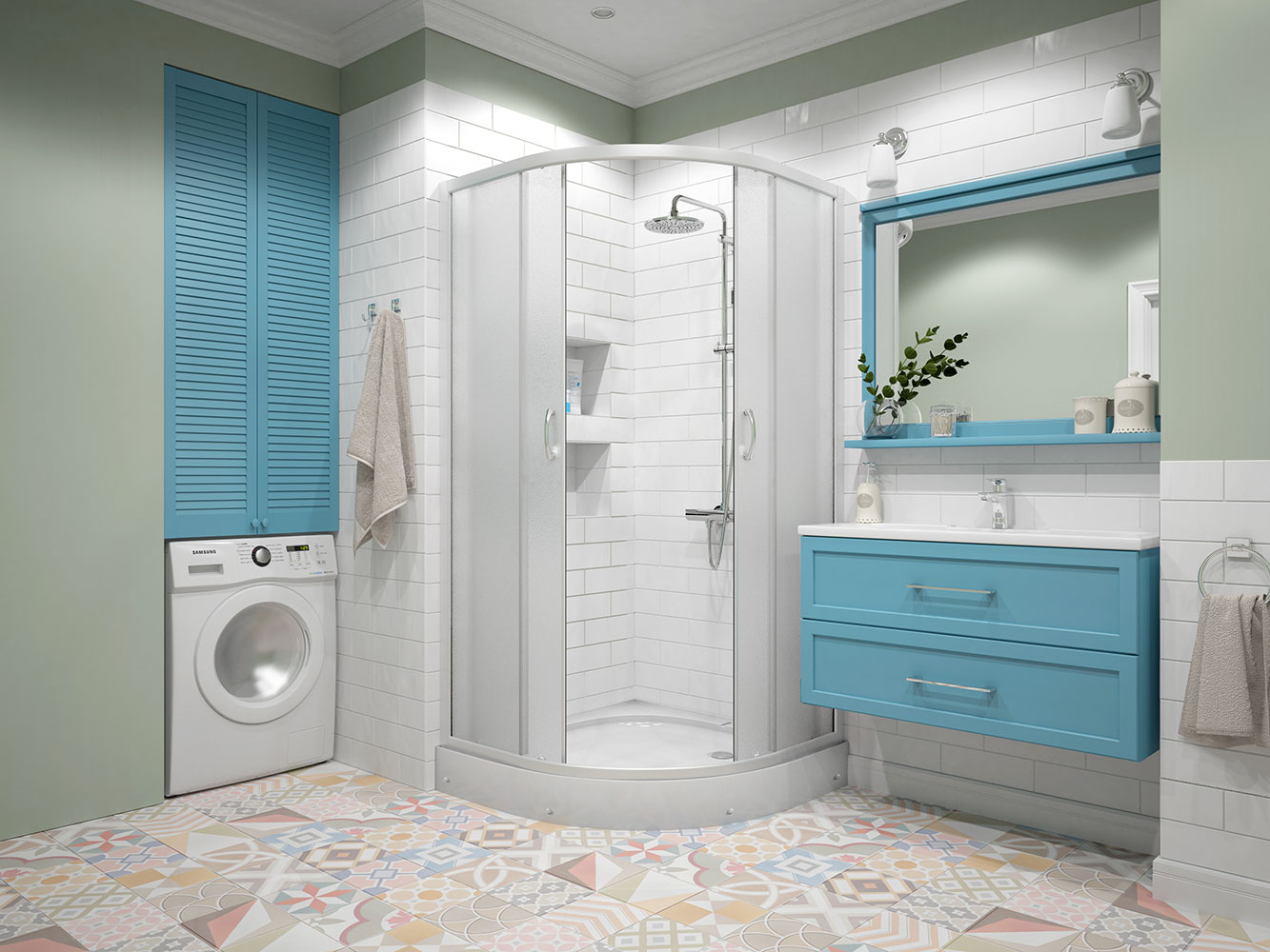 Душевой уголок Erlit Comfort ER0509-C3 (900x900x1950)