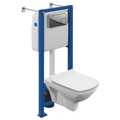 Комплект Cersanit Carina XL CO DPL EO Slim + Vector + Corner хром глянцевый