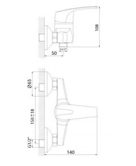 Смеситель Rossinka C40-41 для душа