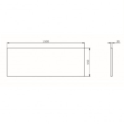 Фронтальная панель для акриловой ванны 150x70см Am.pm Func W84A-150-070W-P