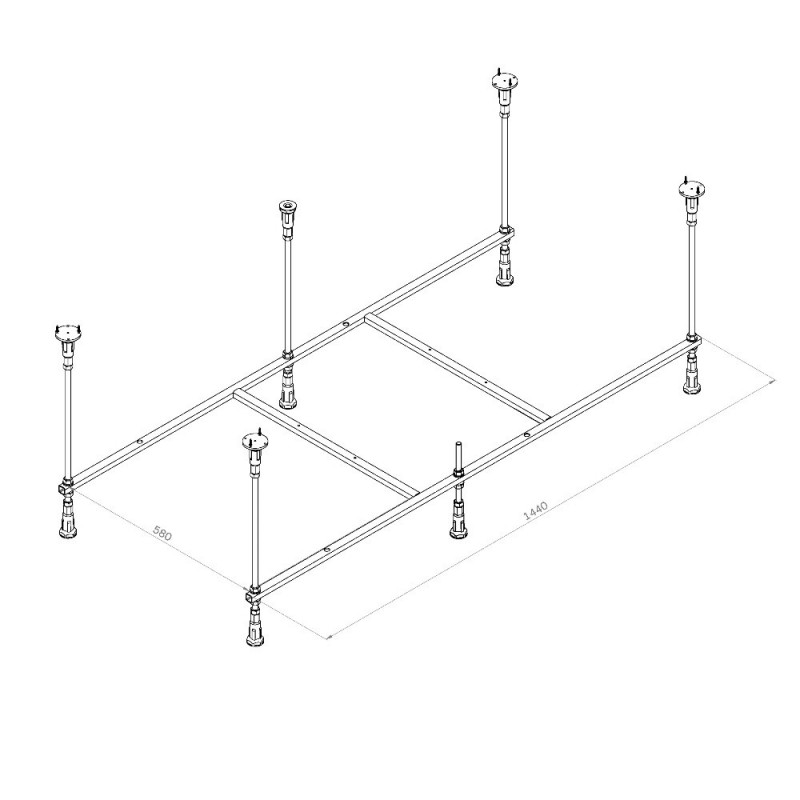 Каркас для ванны 150х70см Am.pm Func W84A-150-070W-R