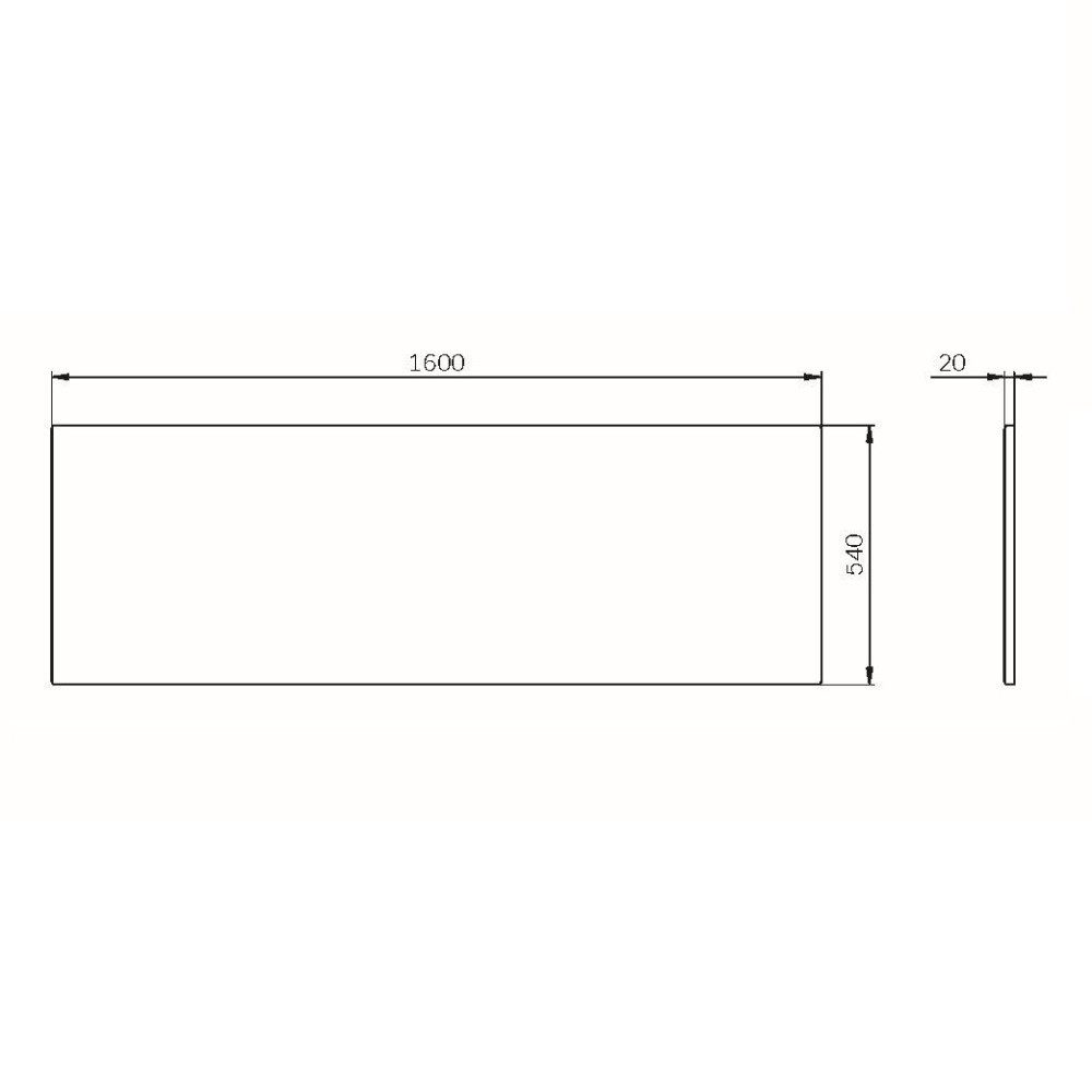 Фронтальная панель для акриловой ванны 160x70см Am.pm Func W84A-160-070W-P