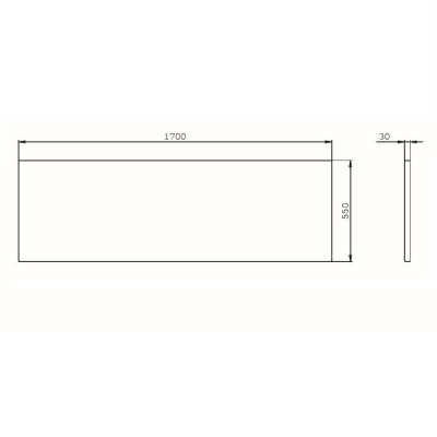Фронтальная панель для акриловой ванны 170см Am.pm Func W84A-170-070W-P